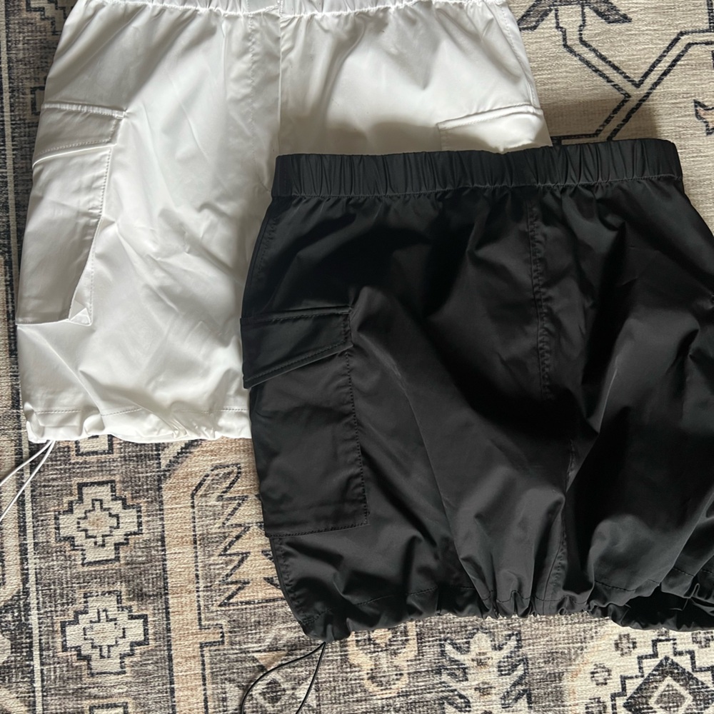 Aritzia Black and White Mini Skirt Set